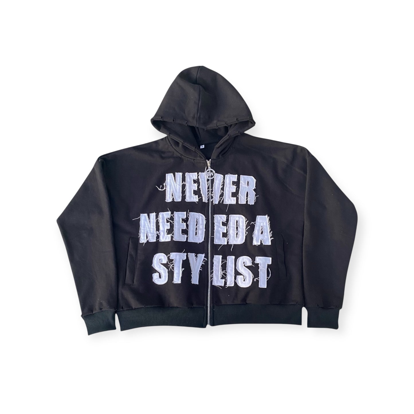 Black “NNAS” zip up hoodie